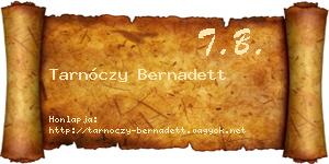 Tarnóczy Bernadett névjegykártya